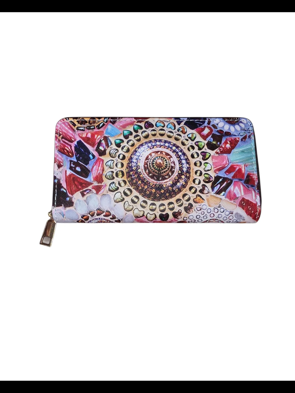 Brand New - Mosaic Multicolor Zip-Around Wallet